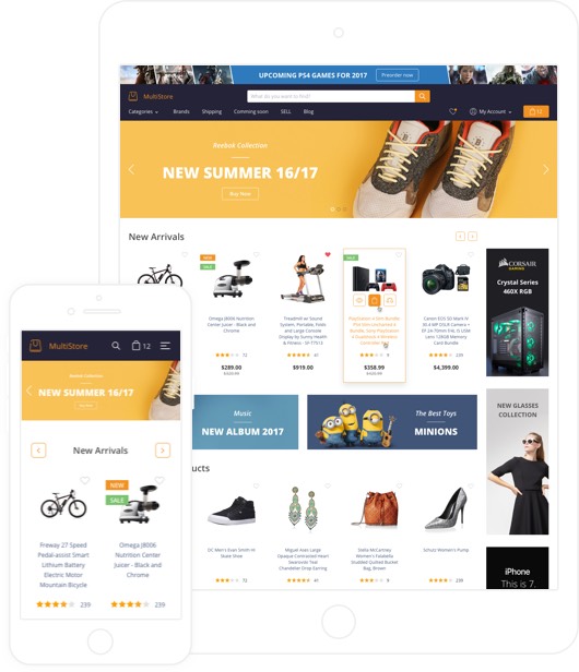 Multistore eCommerce site template