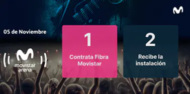 Banner movistar INTERNET FIBRA Gánate en 2 sencillos pasos 3 entradas para un concierto espectacular de Heavy Metal