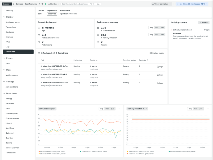 Correlate your APM data with your Kubernetes data