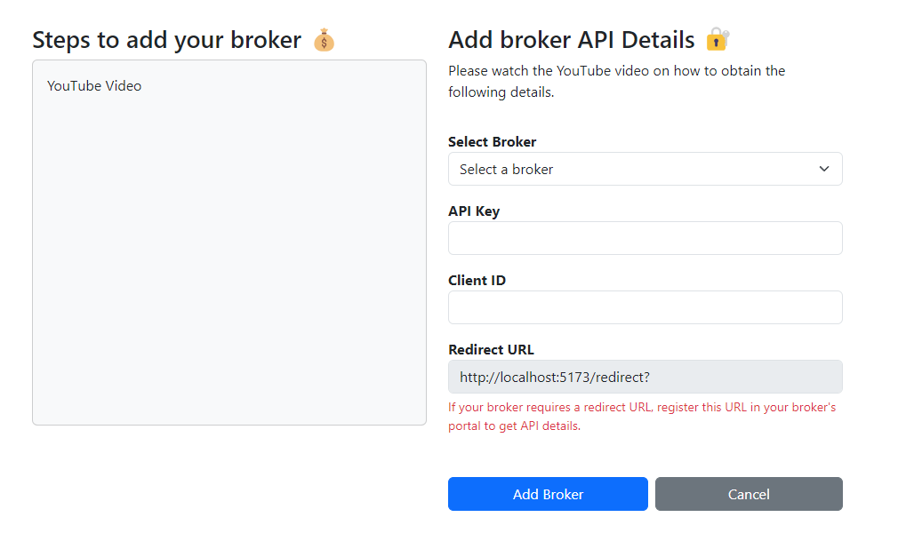 Preview in Add Broker