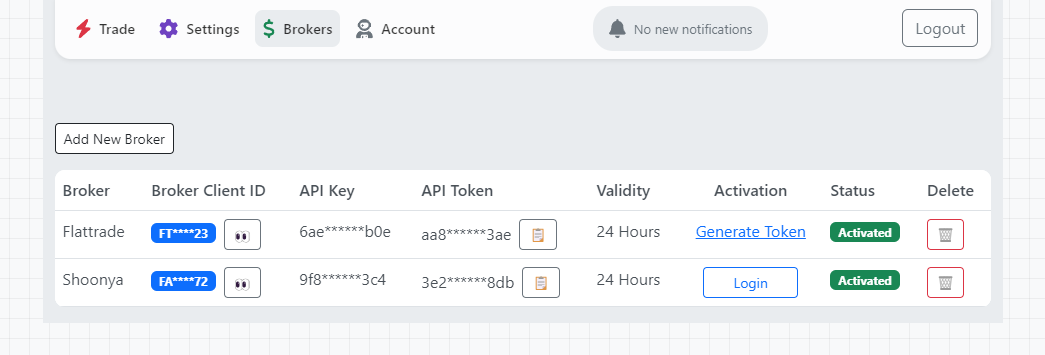 Preview in Manage Brokers