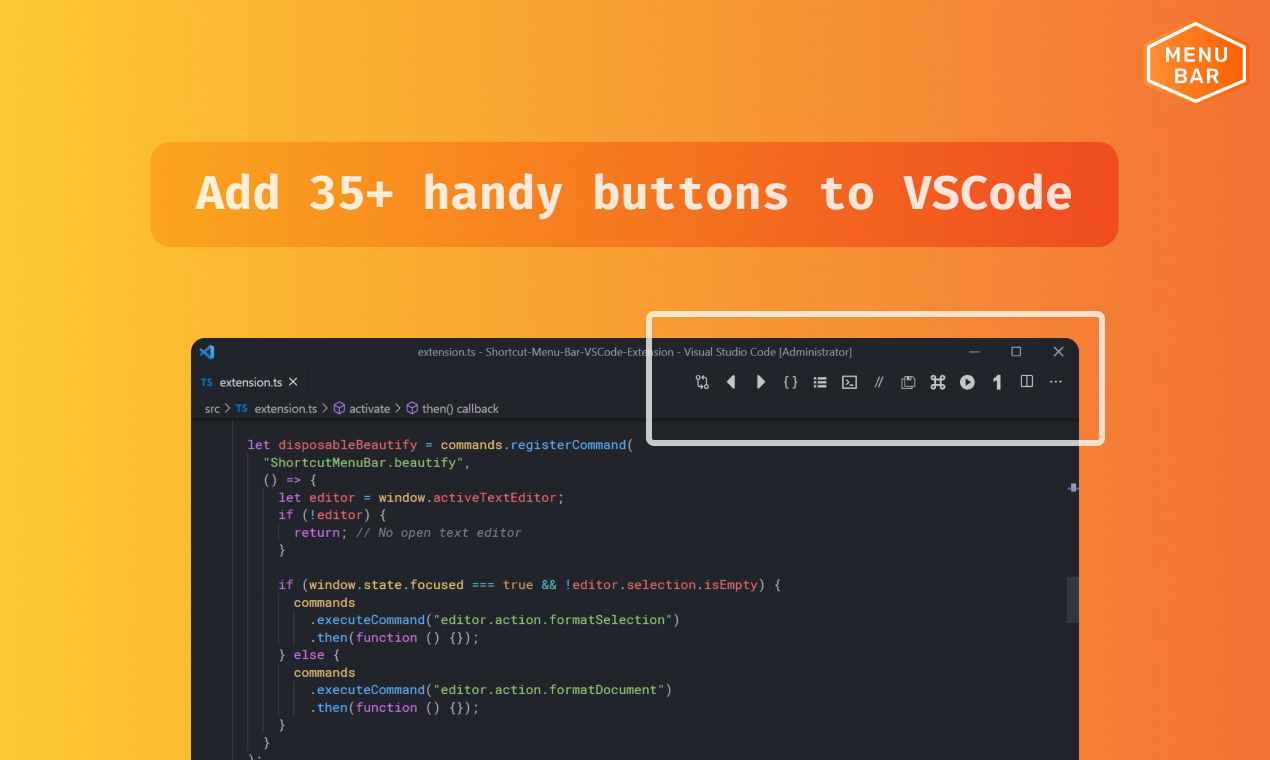 Shortcut-Menu-Bar-VSCode-Extension