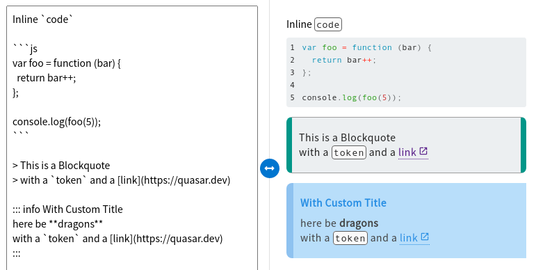 quasar-ui-qmarkdown