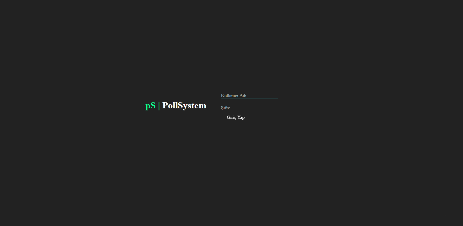 PollSystem-Anket-Sistemi