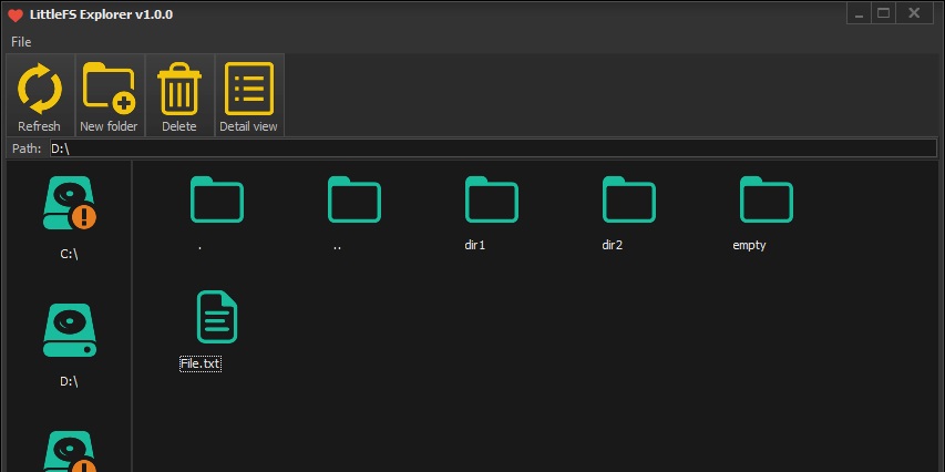 LittleFS-Explorer-for-Windows