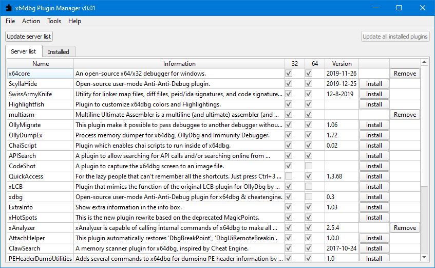 x64dbg-Plugin-Manager