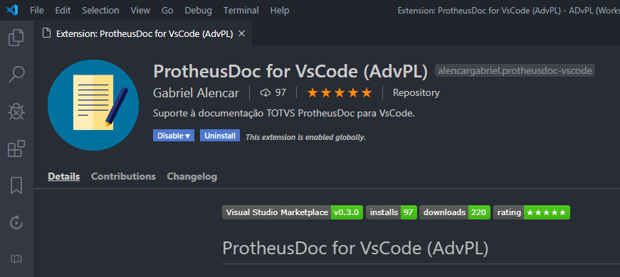 ProtheusDoc-VsCode