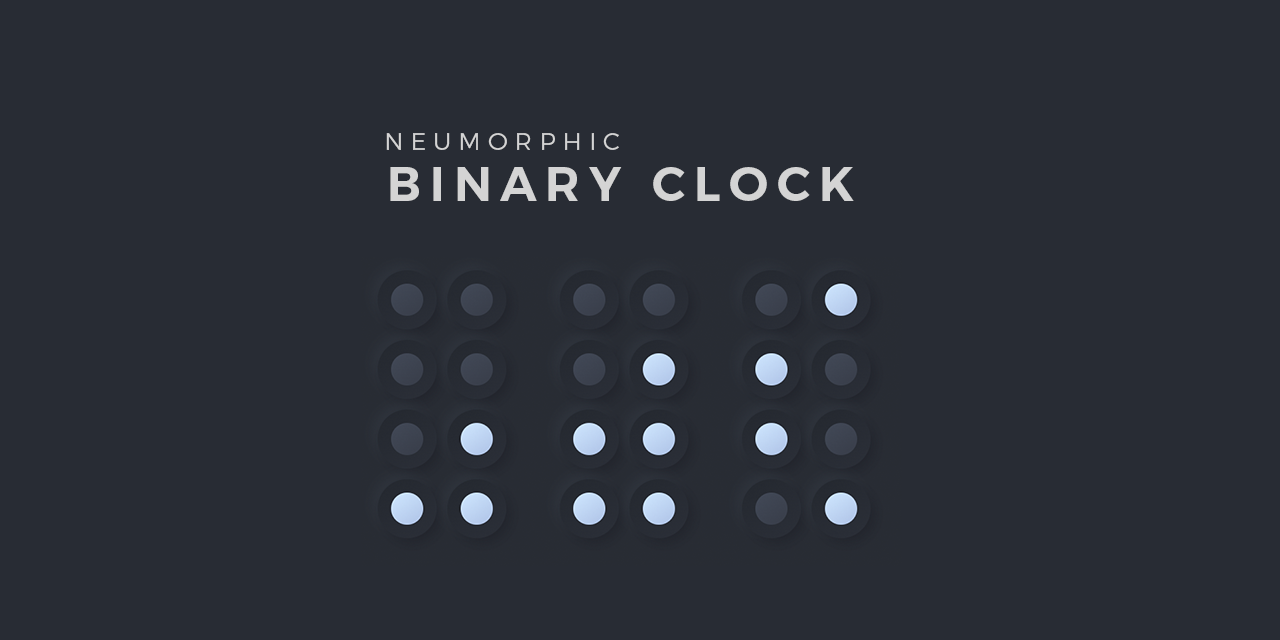 neumorphic-binary-clock