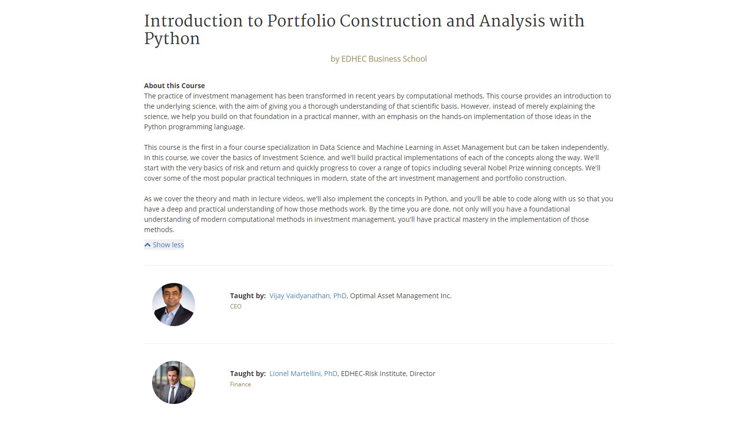 Portfolio-construction-and-Analysis-python