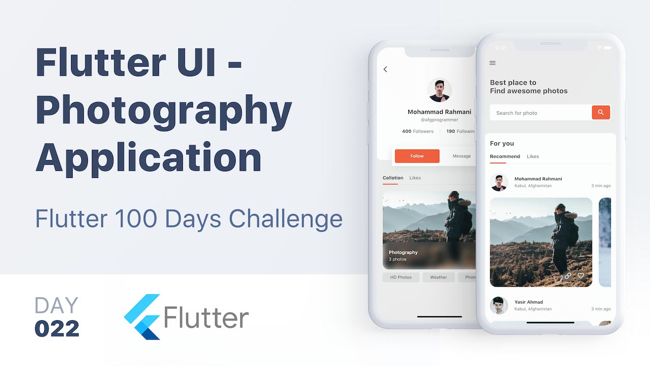 Flutter-Photography-Application