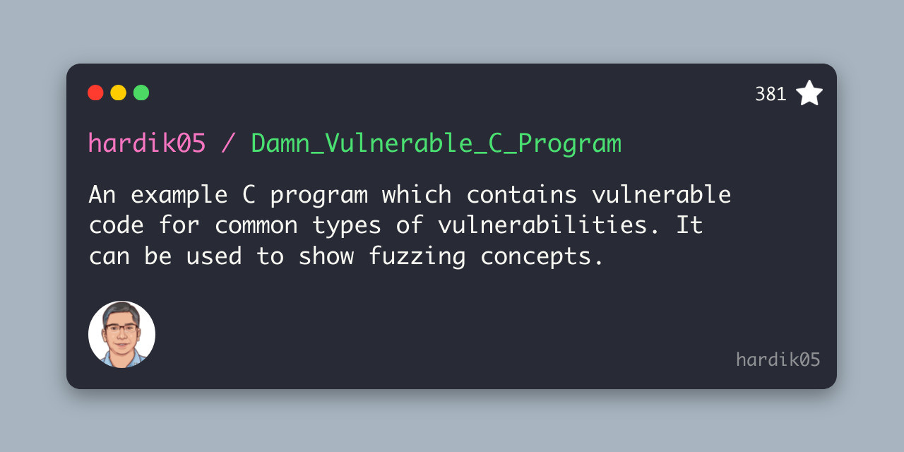 Damn_Vulnerable_C_Program