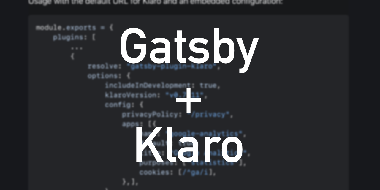 gatsby-plugin-klaro