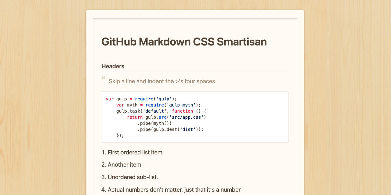 markdown-css-smartisan