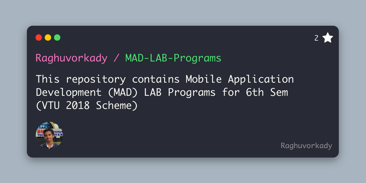 MAD-LAB-Programs