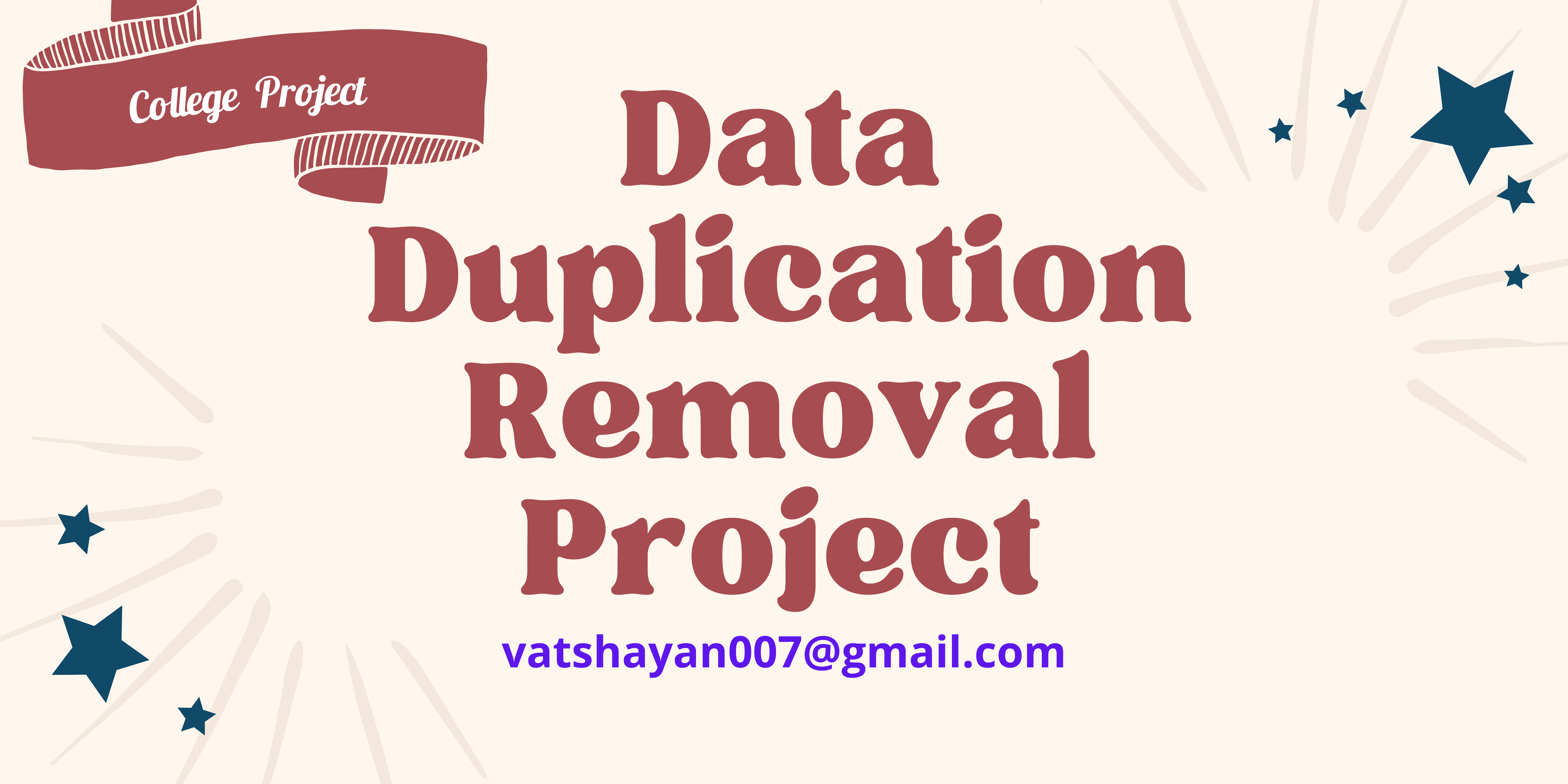 Data-Duplication-Removal-using-Machine-Learning