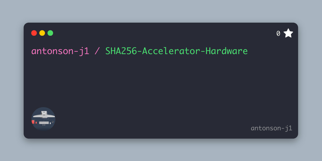 SHA256-Accelerator-Hardware