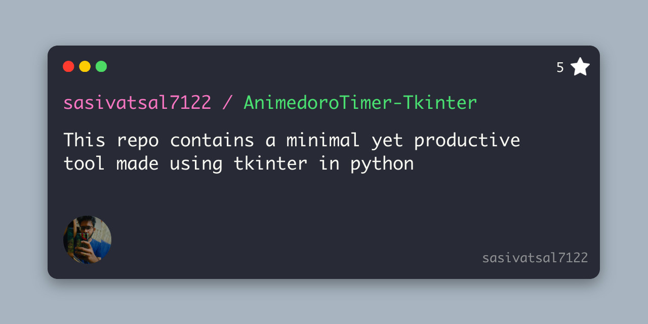 AnimedoroTimer-Tkinter