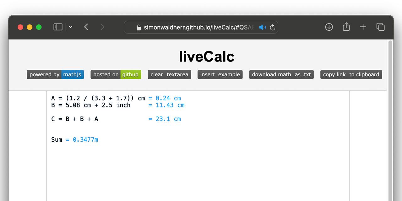 liveCalc