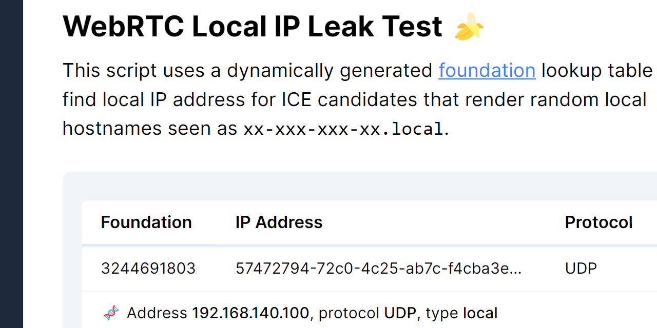 webrtc-local-ip-leak