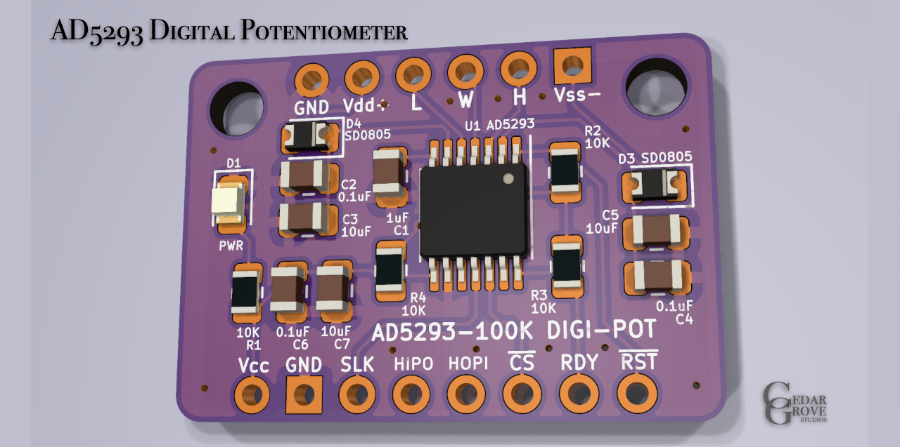 PCB_AD5293_Digital_Potentiometer