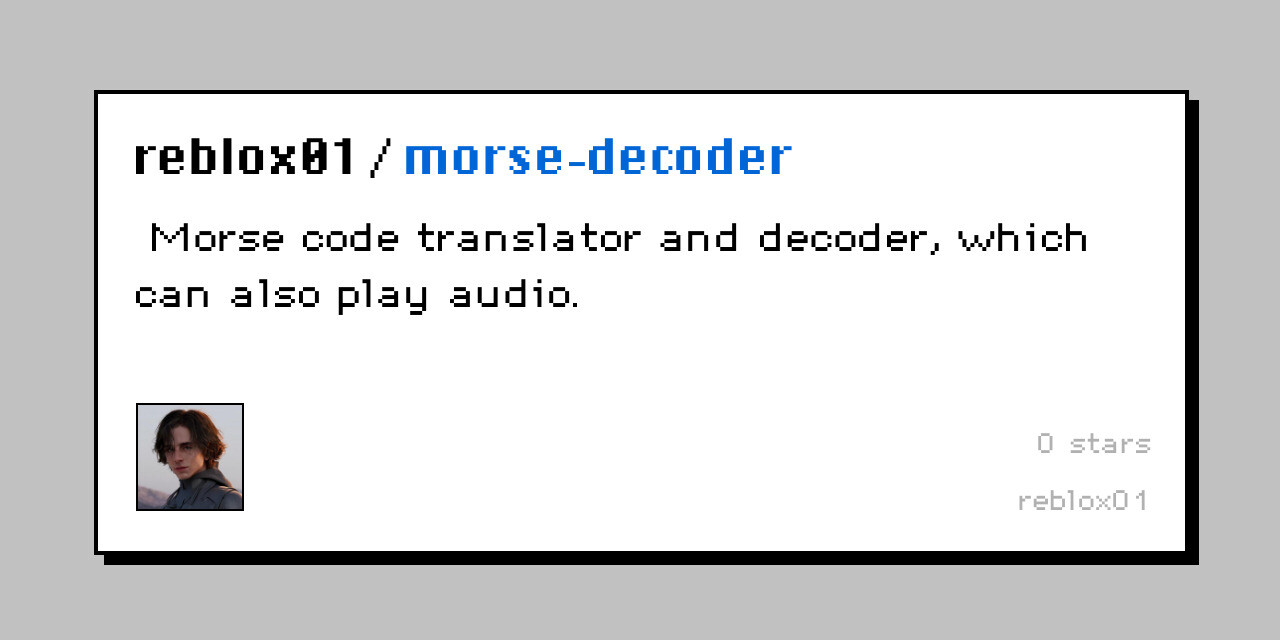 morse-decoder