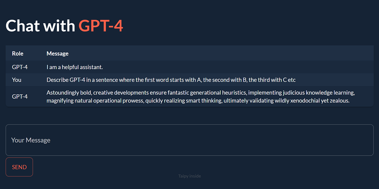 Taipy-GPT4-Demo