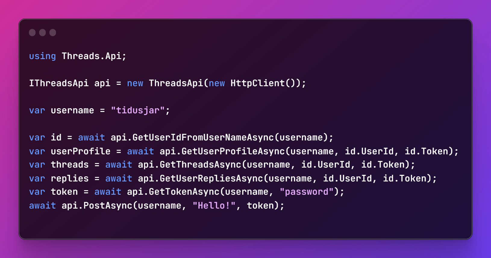 Threads.Api