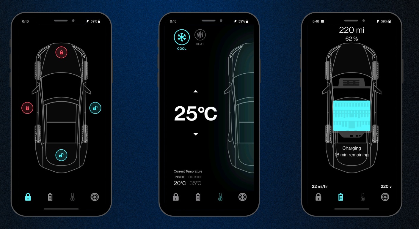 Tesla-App-UI-Awesome-Animations