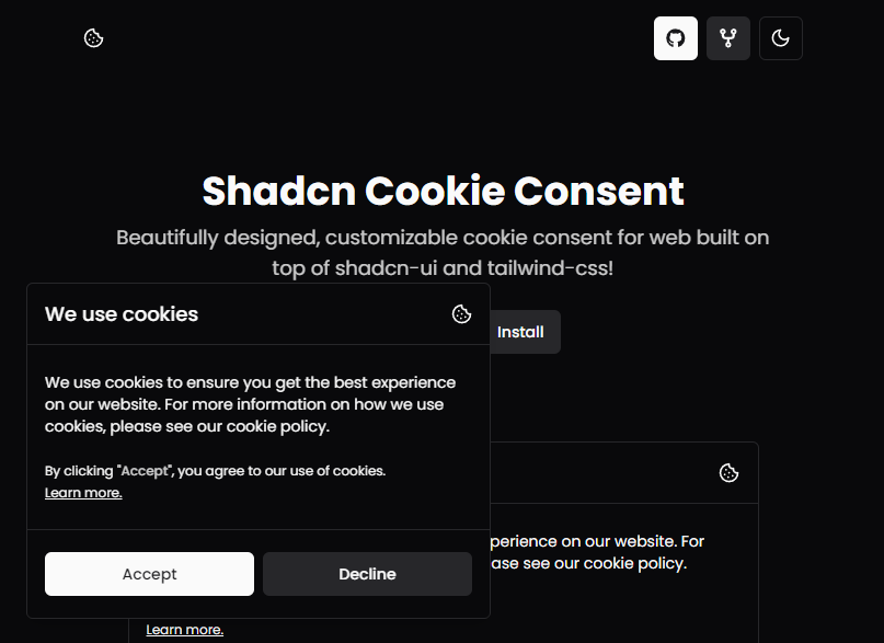 shadcn-cookie-consent