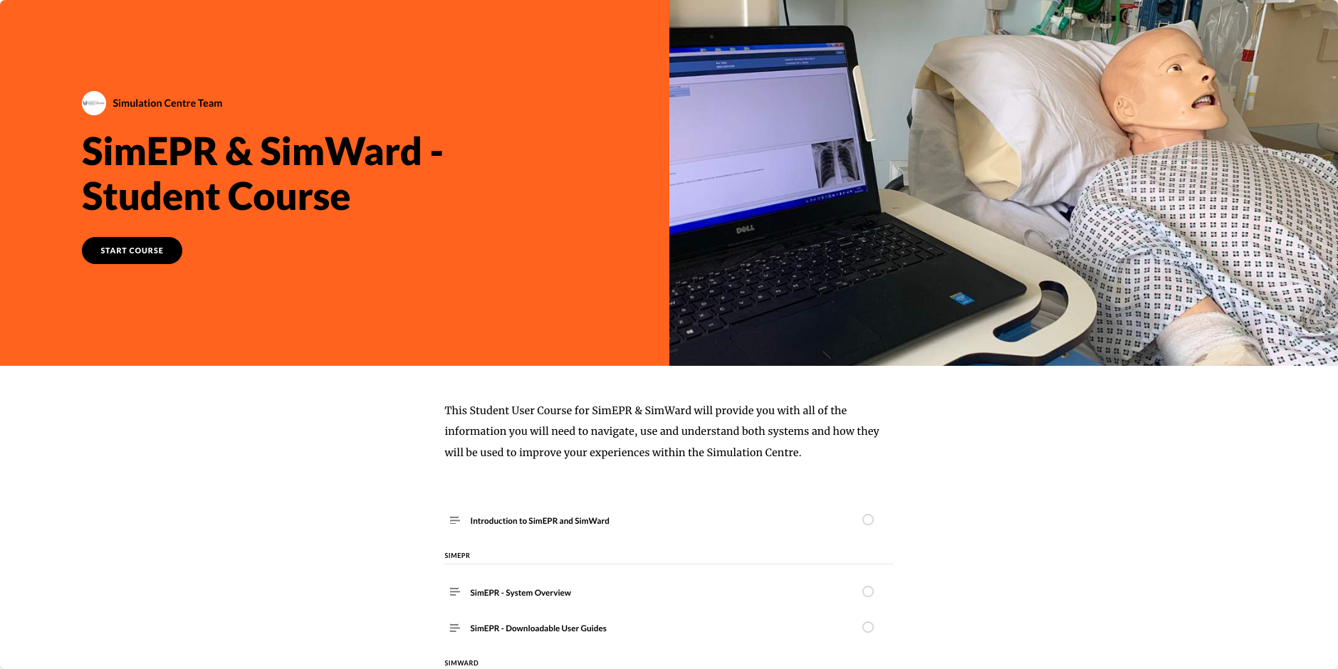 SimEPR-SimWard-Student-Course