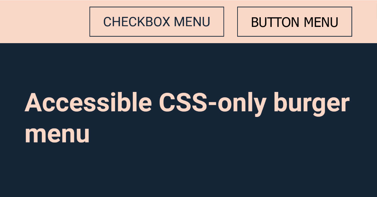 accessible-css-only-menu