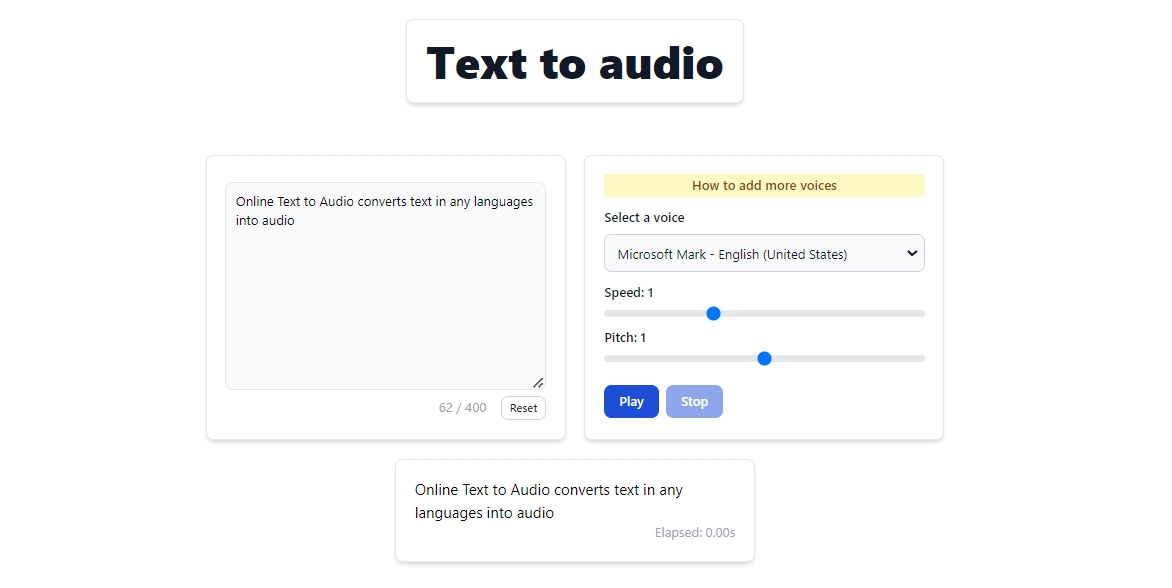 text-to-audio