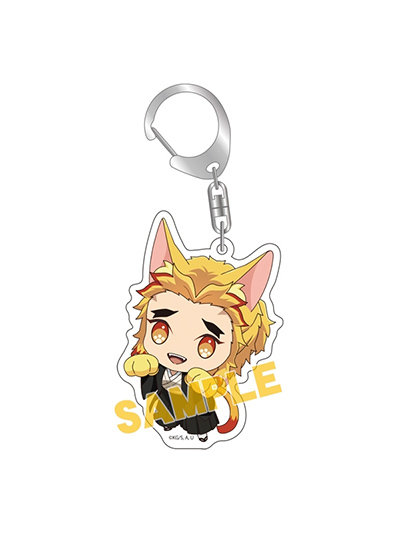 Senjuro Rengoku Kitty Keychain