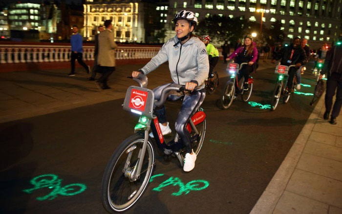 Jessica Ennis riding with Blaze Laserlights on