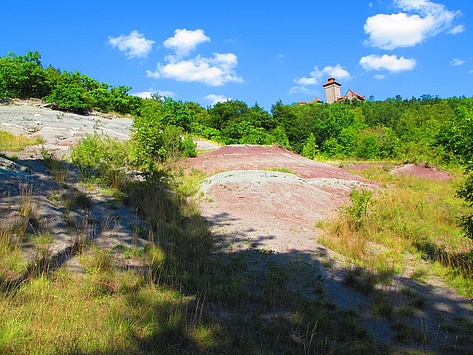 Blick auf das Geotop Bad Lands