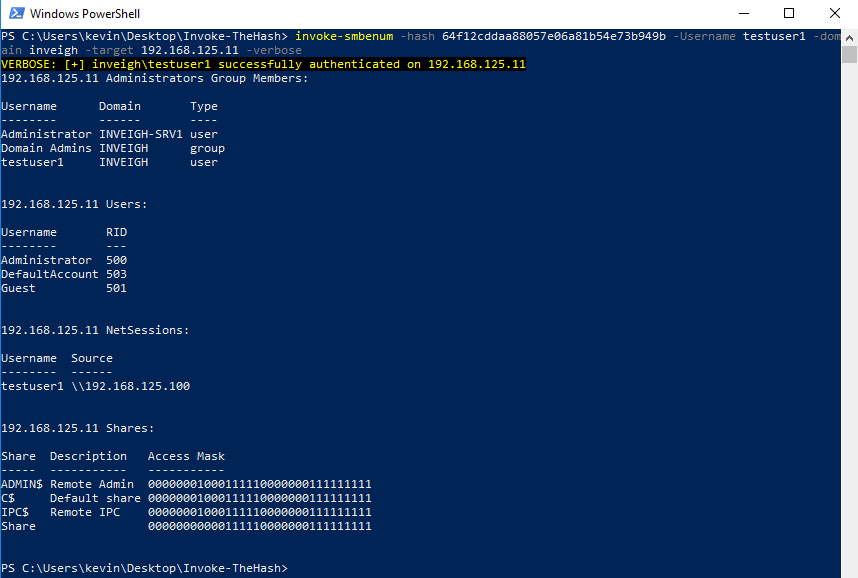 invoke-smbenum