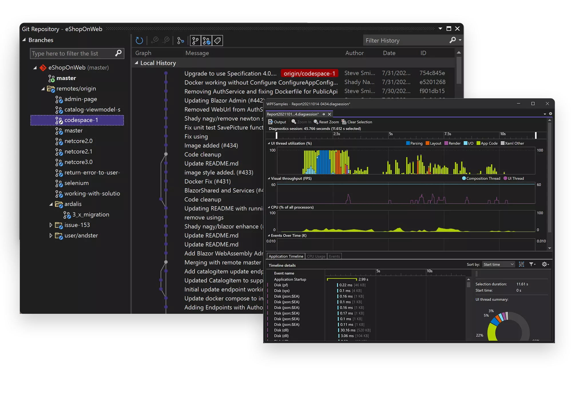 Visual Studio 2022 のスクリーンショット