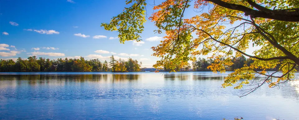 Michigan lake in early autumn