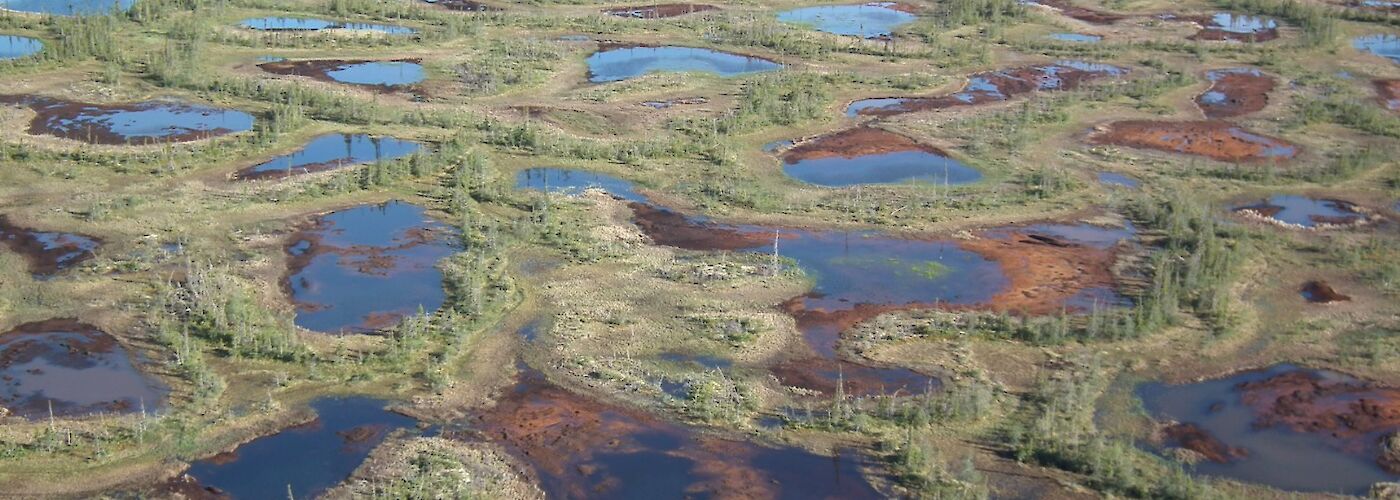 Aerial view of peatlands, Mike Oldham