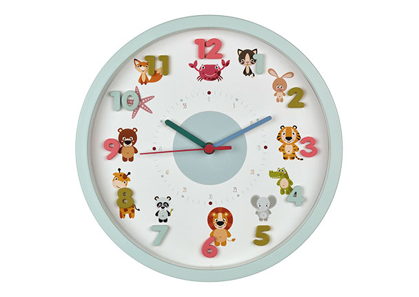 Kinder-Wanduhr Little Animals, Ø 30,9 cm