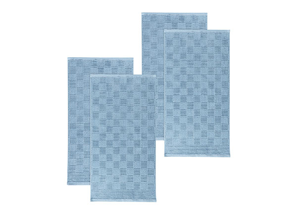 Geo Frottierserie Handtuch, 4er Set, blau