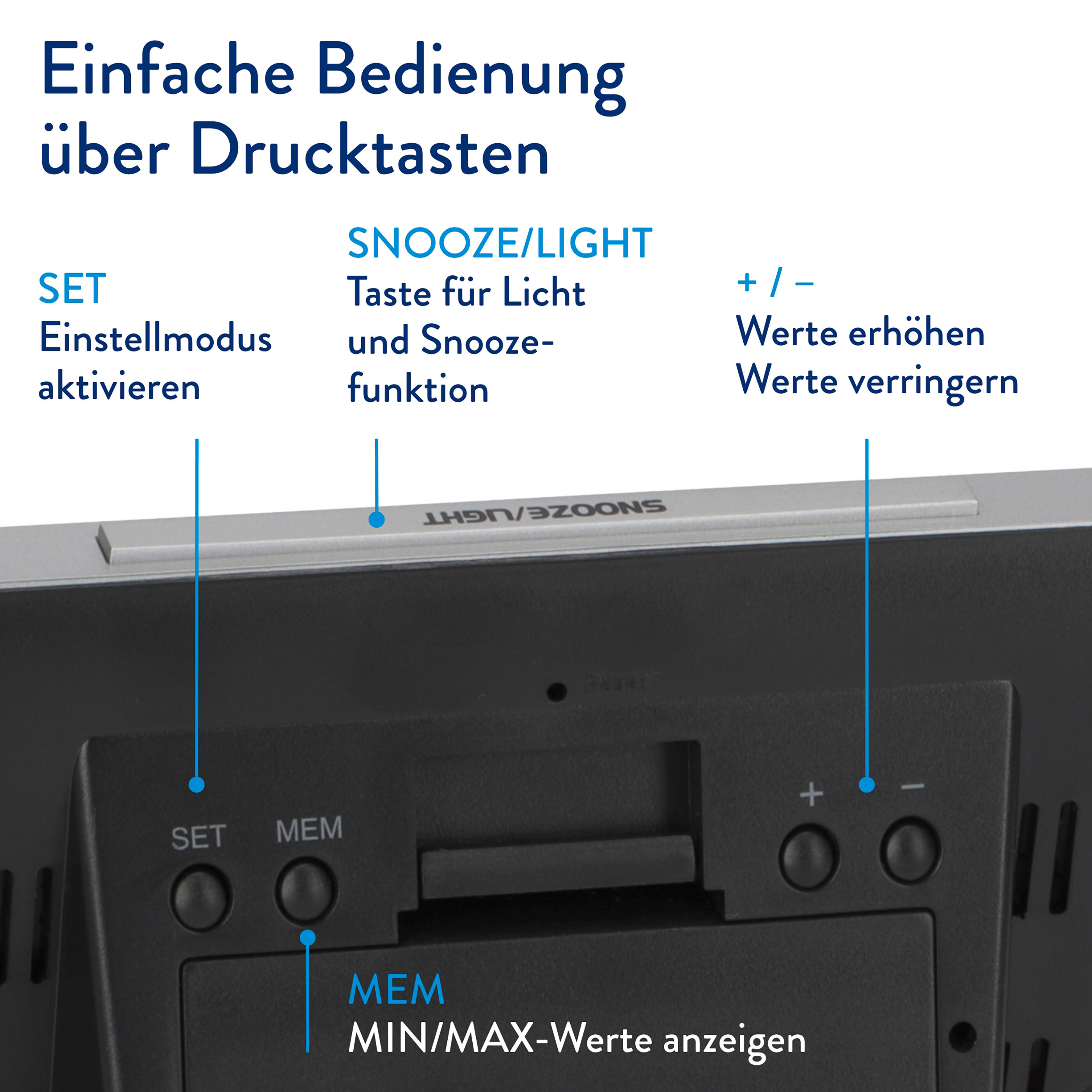 Wetterstation mit Funk-Außensensor & DCF-Funkuhr