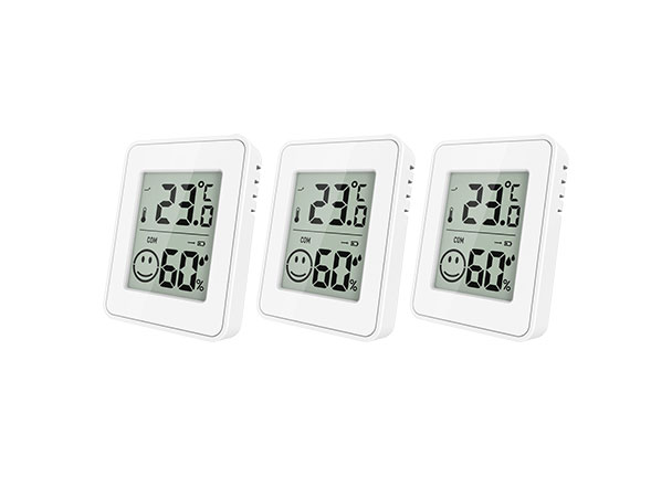 Thermo-Hygrometer, 3er Set, versch. Farben