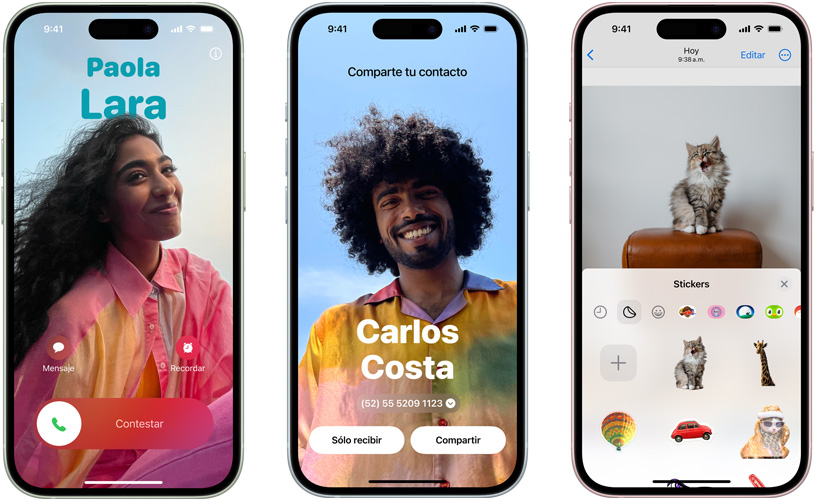 Tres nuevas funcionalidades de iOS 17 mostradas en el iPhone 15