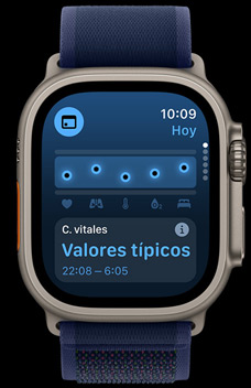 La app Constantes Vitales muestra datos de salud.