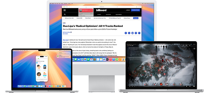 Mehrere Mac Geräte mit neuen macOS Sequoia Features