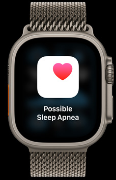 Sleep Apnea notifications indicating that someone might have sleep apnea. 