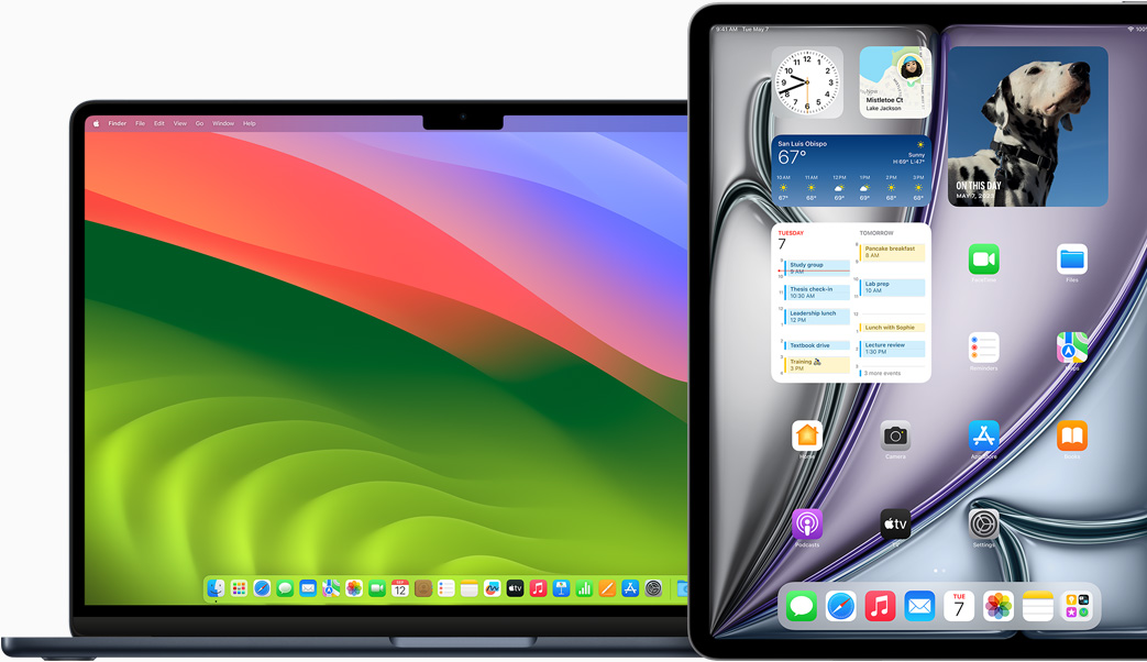 A MacBook Air és az iPad kijelzője
