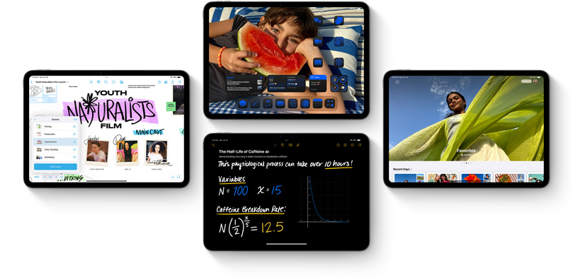 Több iPad készülék az iPadOS 18 új funkcióival
