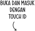 Buka kunci, masuk, dan bayar dengan Touch ID